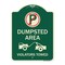 Signmission Dumpster No Parking Dumpster Area Violators Towed Heavy-Gauge Aluminum Sign, 24" x 18", G-1824-24120 A-DES-G-1824-24120 - alternate 1